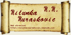 Milunka Murašković vizit kartica